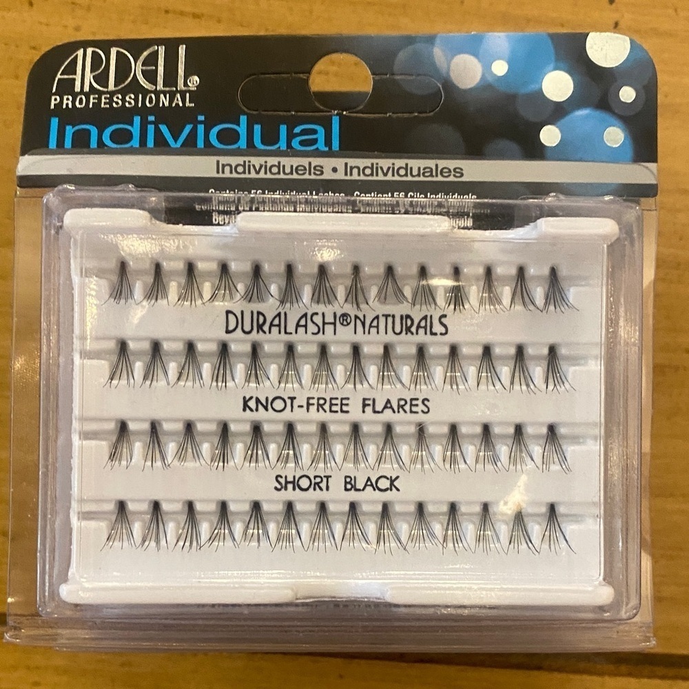 Ardell Lashes Individual Short Black Flare Knot Free New Unopened 3 Packs